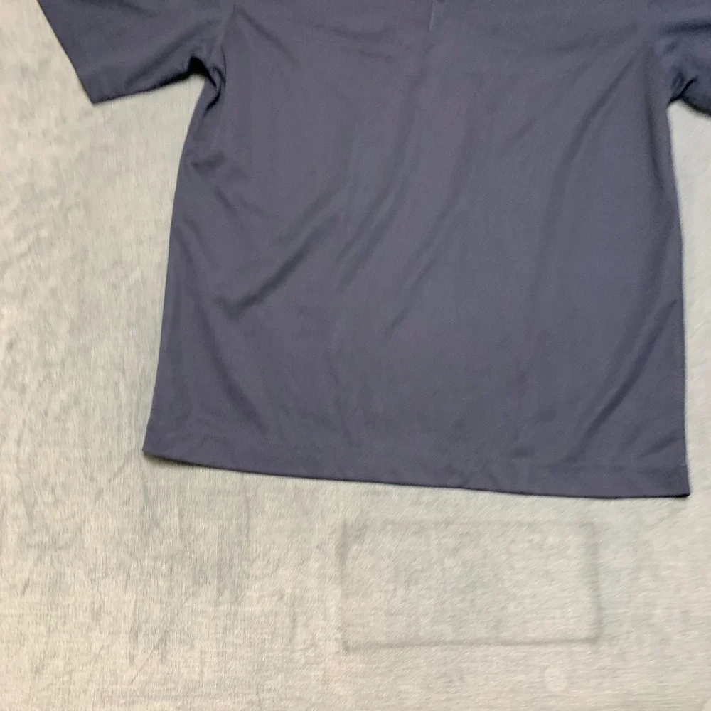 Nike Dri-Fit Polo Shirt Mens Medium Navy Blue Logo Short Sleeve Golf Performance